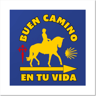 Horseback Camino de Santiago Buen Camino En Tu Vida Posters and Art